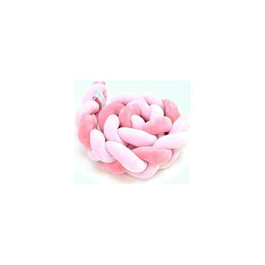 kikkaboo pletenica za krevetac trostruka 180 cm pink kkb50138 1562424