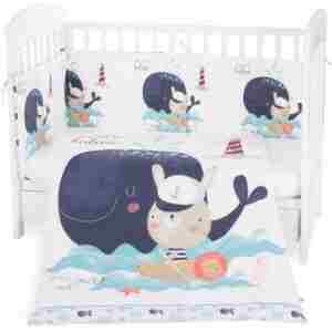 Posteljina sa ogradicom 6 pcs 70/140 Happy Sailor KKB60057-180