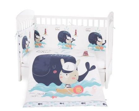 Posteljina sa ogradicom 6 pcs 70/140 Happy Sailor KKB60057-180