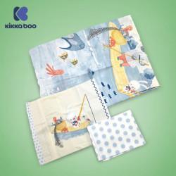 kikkaboo posteljina sa ogradicom 6 pcs 70 140 the fish panda kkb60067 1478303