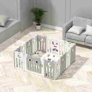 Sklopiva ogradica Sovica – Siva + bela