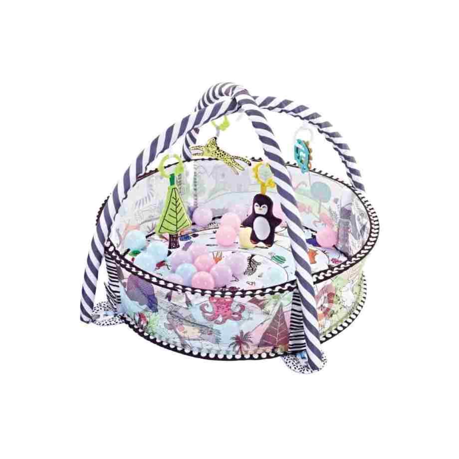 KikkaBoo Podloga za igru sa 30 loptica Animals World