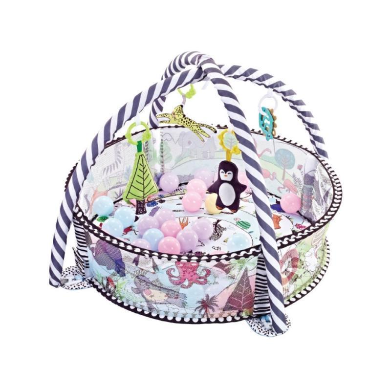 KikkaBoo Podloga za igru sa 30 loptica Animals World