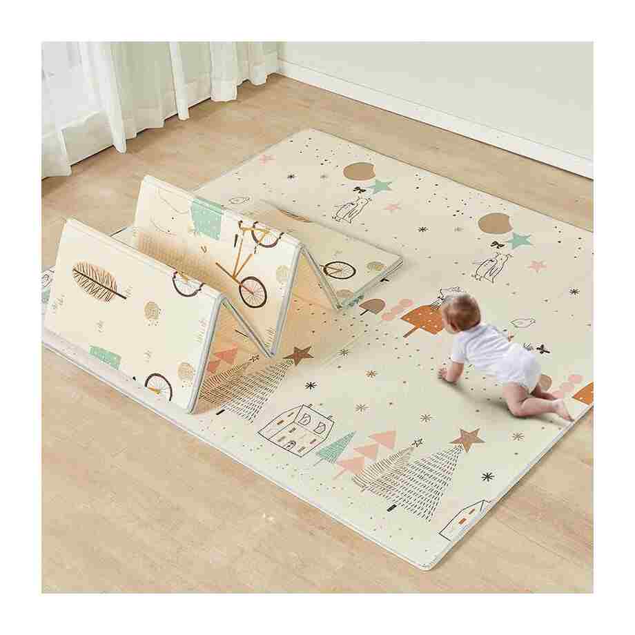 Premijum D&B sklopiva podloga sa dva lica Magična šuma+Zimske čarolije 147x196x1 cm