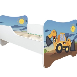 Dečiji Krevet za dečake 160X80Cm Happy Kitty Excavator Dečiji Krevet za decake 160X80Cm Happy Kitty Excavator