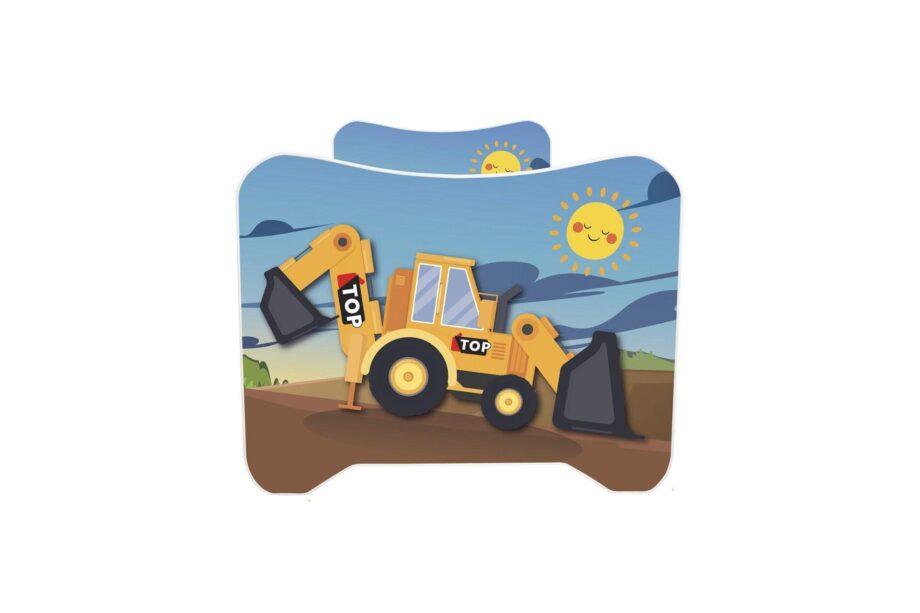 Dečiji Krevet za decake 160X80Cm Happy Kitty Excavator