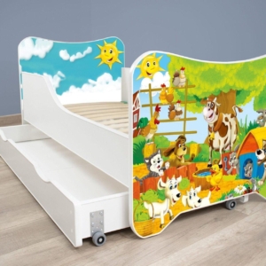 Dečiji Krevet 160X80Cm Happy Kitty + Fioka Farm Dečiji Krevet 160X80Cm