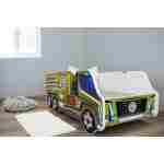 Dečiji Krevet za Dečake 140X70Cm Truck Army