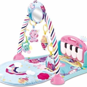 KikkaBoo Podloga za igru Piano Rainbow pink