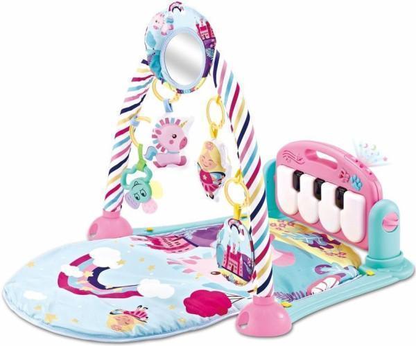 KikkaBoo Podloga za igru Piano Rainbow pink