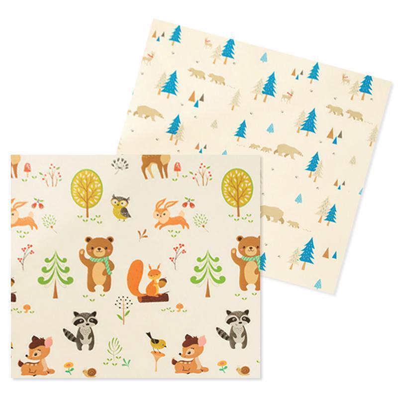 Nesklopivi D&B tepih od pene sa dva lica Bebe životinje+Medvedići u šumi 120x180x1 cm