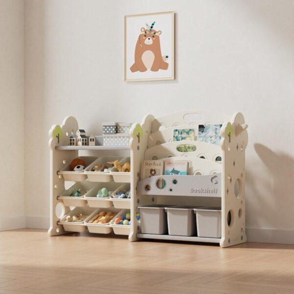 Sistem za odlaganje igračaka i knjiga