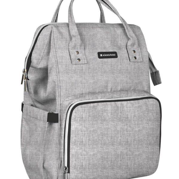 KikkaBoo Torba za mame Siena light grey/silver