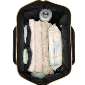 KikkaBoo Torba za mame Siena premium black/gold - Slika 3