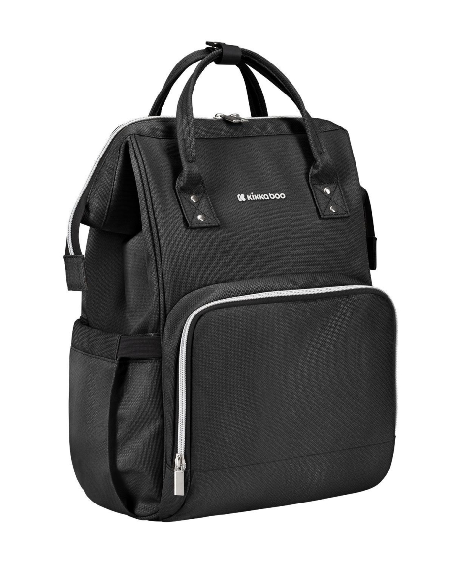 KikkaBoo Torba za mame Siena premium black/silver