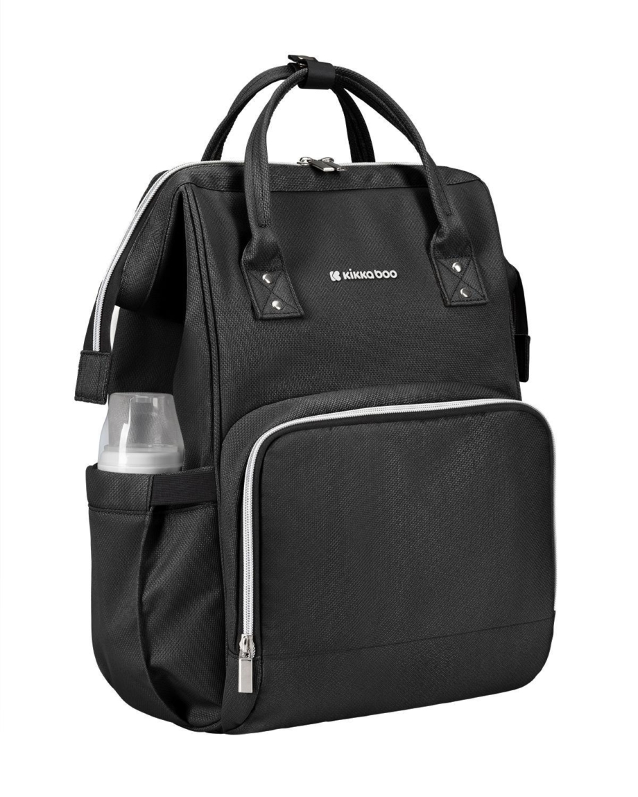 KikkaBoo Torba za mame Siena premium black/silver