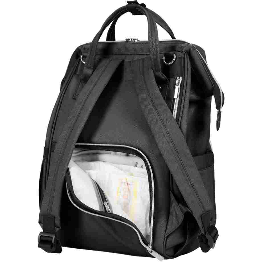 KikkaBoo Torba za mame Siena premium black/silver IMG 2959
