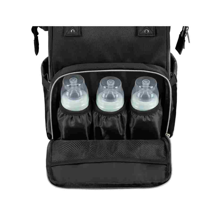 KikkaBoo Torba za mame Siena premium black/silver IMG 2963
