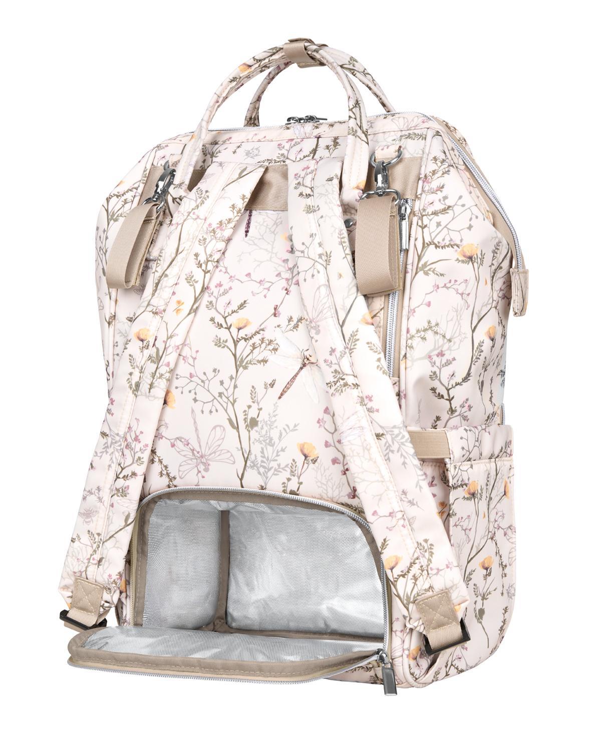 KikkaBoo Torba za mame Siena Luxe Secret Garden beige
