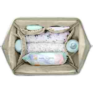 KikkaBoo Torba za mame Siena Luxe Secret Garden beige - Slika 9
