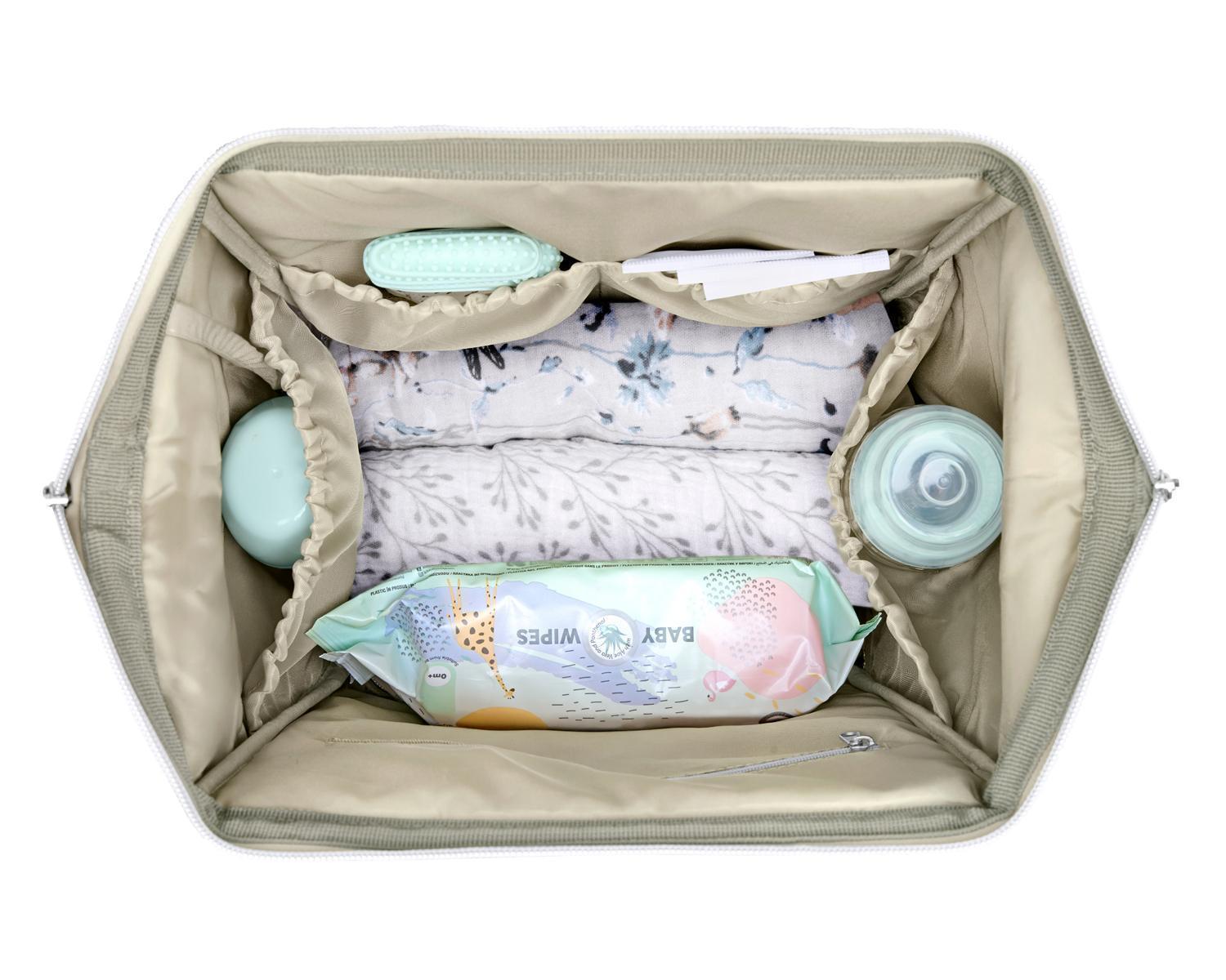 KikkaBoo Torba za mame Siena Luxe Secret Garden beige