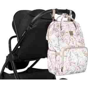 KikkaBoo Torba za mame Siena Luxe Secret Garden beige - Slika 10