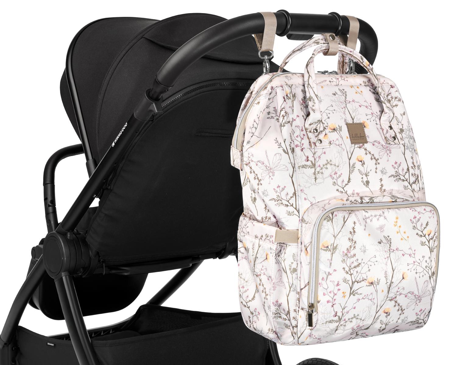 KikkaBoo Torba za mame Siena Luxe Secret Garden beige