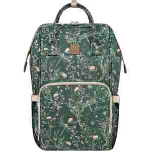 KikkaBoo Torba za mame Siena Lux Secret Garden Deep green