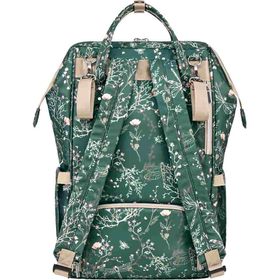 KikkaBoo Torba za mame Siena Lux Secret Garden Deep green IMG 3001