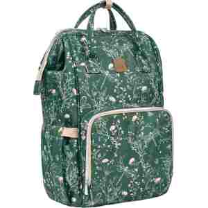 KikkaBoo Torba za mame Siena Lux Secret Garden Deep green KikkaBoo Torba za mame Siena Lux Secret Garden Deep green - Slika 3