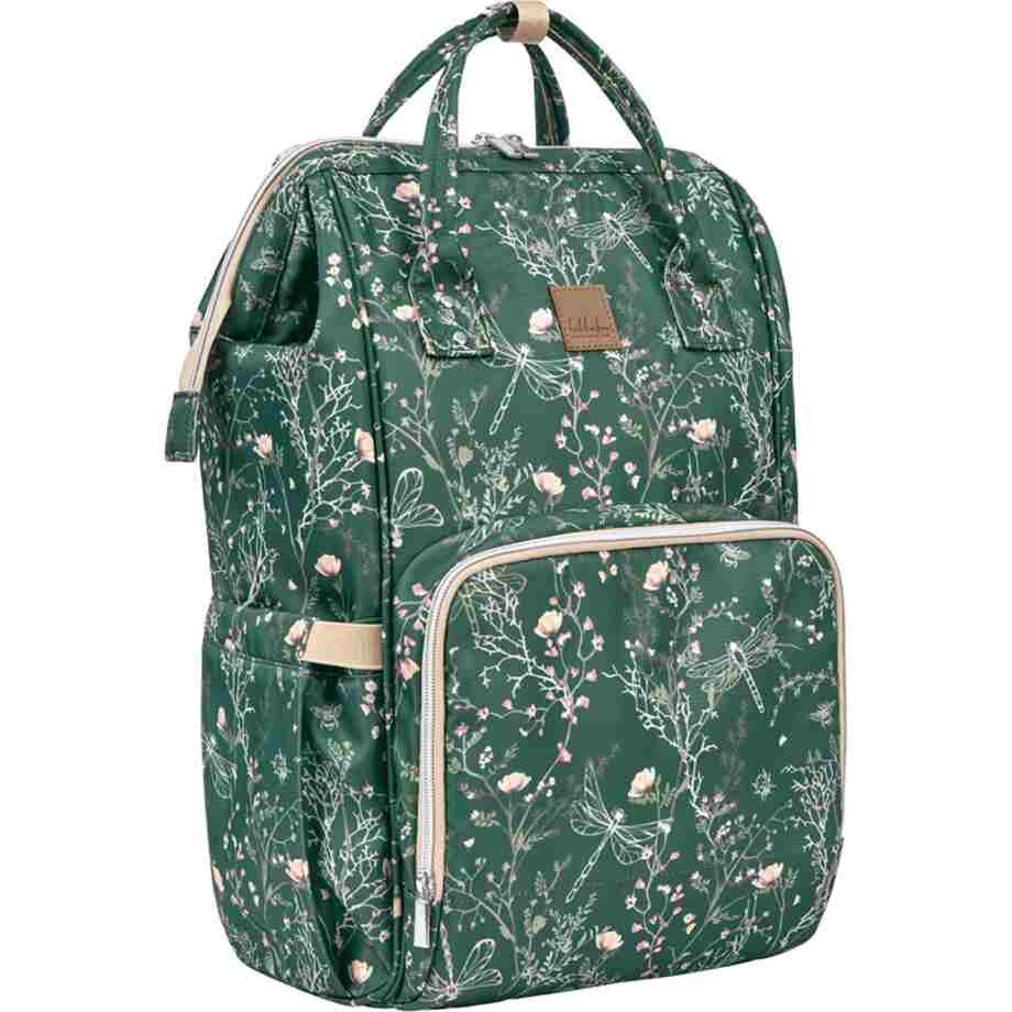 KikkaBoo Torba za mame Siena Lux Secret Garden Deep green IMG 3002