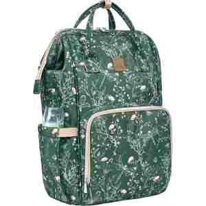 KikkaBoo Torba za mame Siena Lux Secret Garden Deep green KikkaBoo Torba za mame Siena Lux Secret Garden Deep green - Slika 4