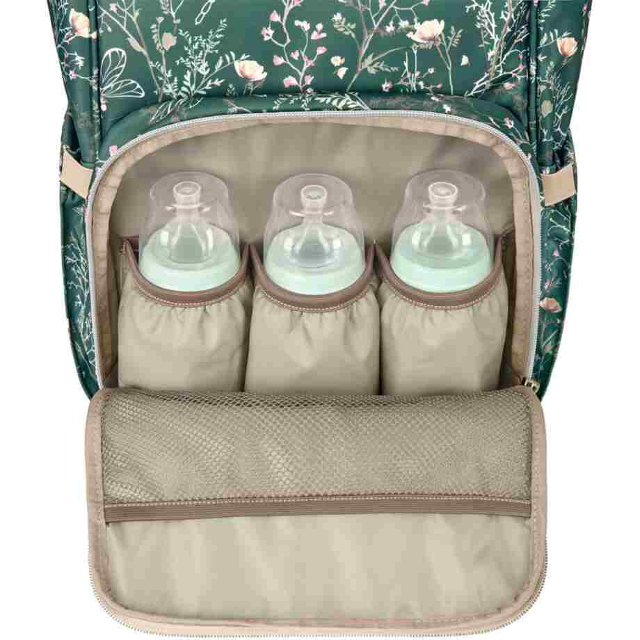 KikkaBoo Torba za mame Siena Lux Secret Garden Deep green IMG 3005