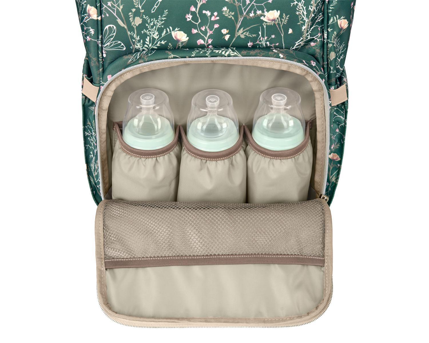 KikkaBoo Torba za mame Siena Lux Secret Garden Deep green KikkaBoo Torba za mame Siena Lux Secret Garden Deep green