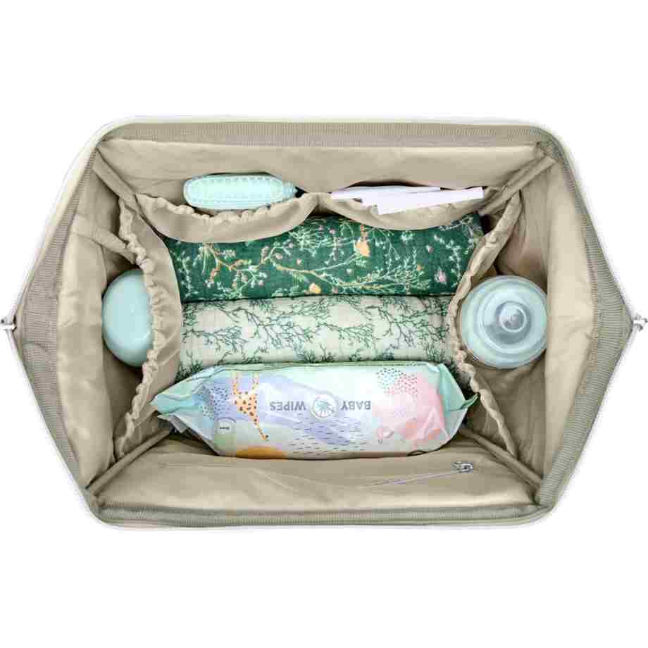 KikkaBoo Torba za mame Siena Lux Secret Garden Deep green IMG 3008