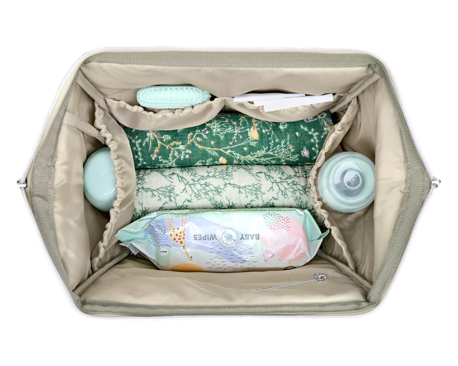 KikkaBoo Torba za mame Siena Lux Secret Garden Deep green KikkaBoo Torba za mame Siena Lux Secret Garden Deep green
