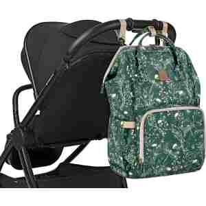 KikkaBoo Torba za mame Siena Lux Secret Garden Deep green KikkaBoo Torba za mame Siena Lux Secret Garden Deep green - Slika 10