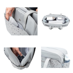 KikkaBoo Torba za mame Chelsea Dots Grey kikkaboo torba za mame chelsea dots grey moderna tekstura materijala