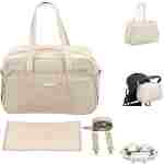 kikkaboo torba za mame chelsea dots beige zadnja strana
