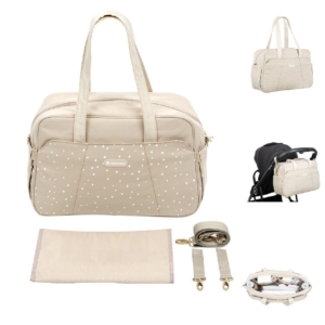 KikkaBoo Torba za mame Chelsea Dots Beige kikkaboo torba za mame chelsea dots beige zadnja strana