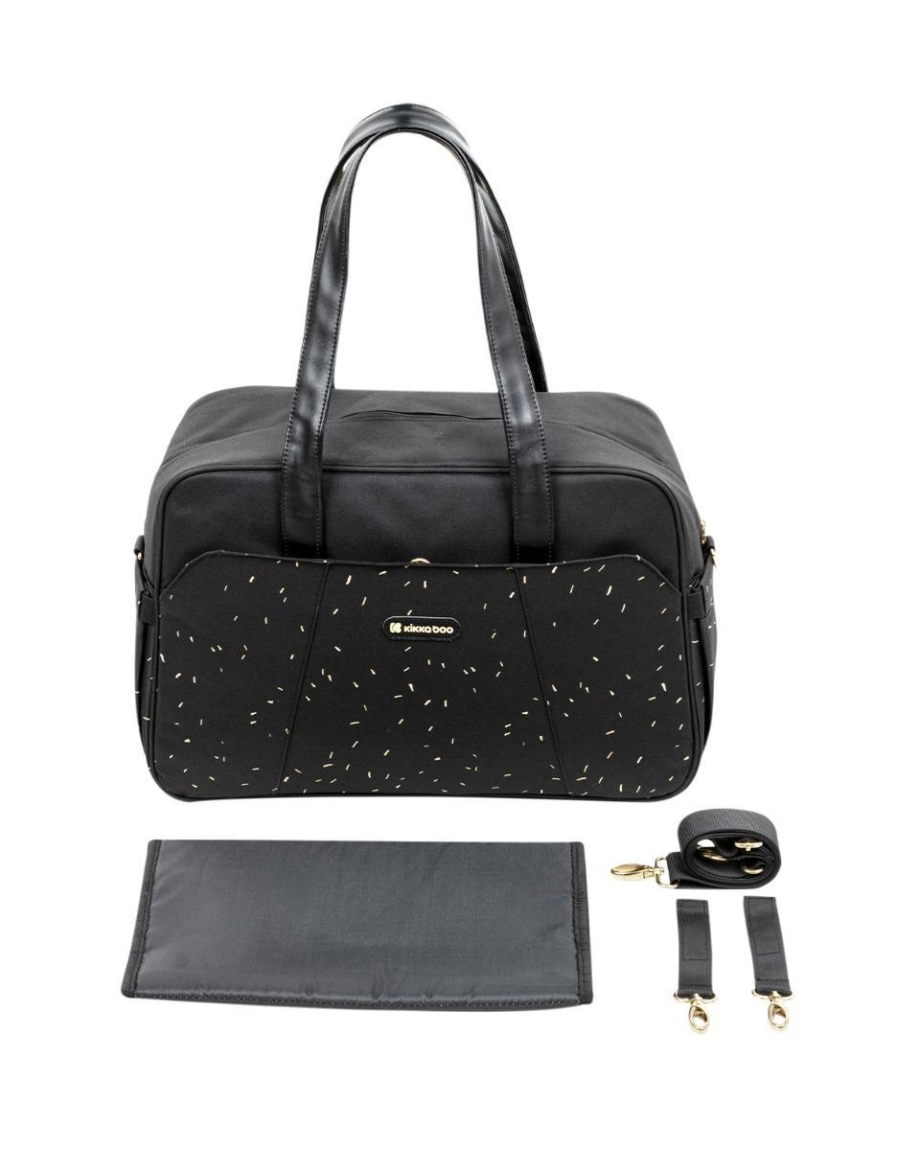 kikkaboo torba za mame chelsea confetti black pogled sa strane