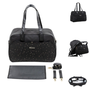 kikkaboo torba za mame chelsea confetti black zadnja strana