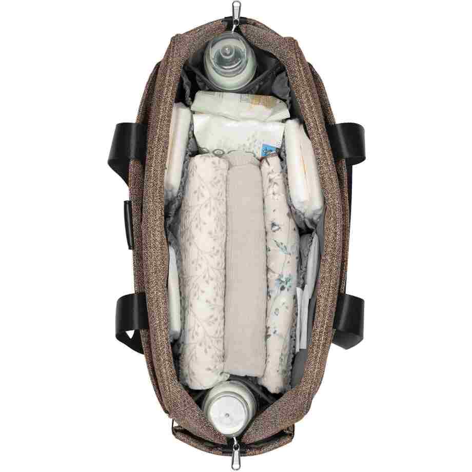 kikkaboo torba za mame chelsea premium beige tekstura materijala