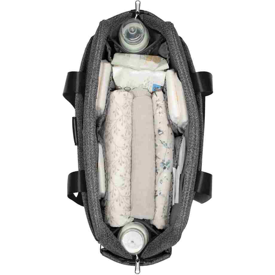 kikkaboo torba za mame chelsea premium grey tekstura materijala