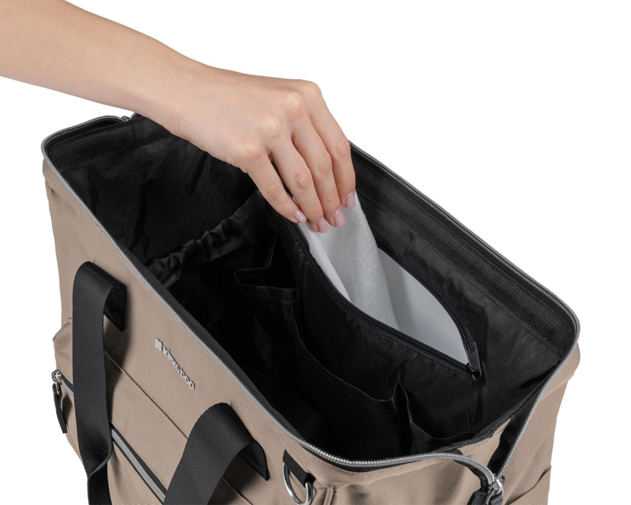 KikkaBoo Torba za mame Maxi beige kikkaboo torba za mame maxi beige od 100% poliestera zadnja strana