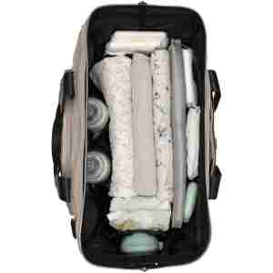kikkaboo torba za mame maxi beige od 100% poliestera tekstura materijala