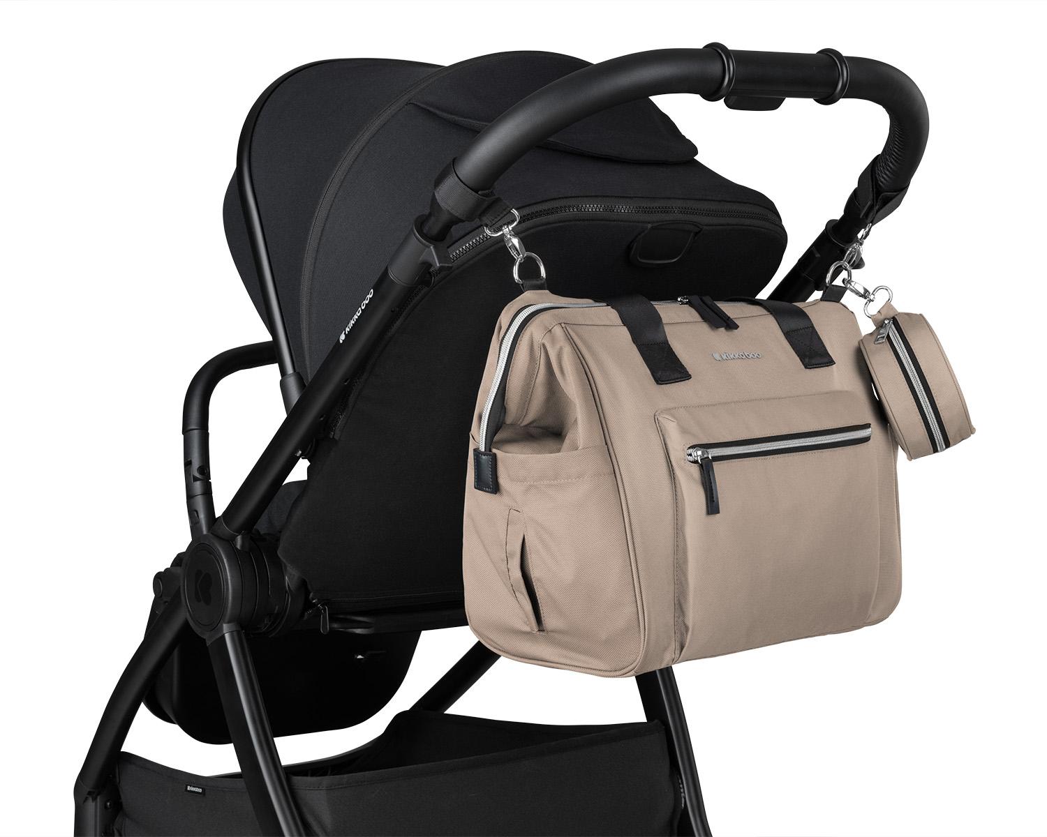 kikkaboo torba za mame maxi beige od 100% poliestera detalj