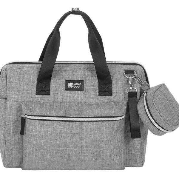 kikkaboo torba za mame maxi light grey od poliestera