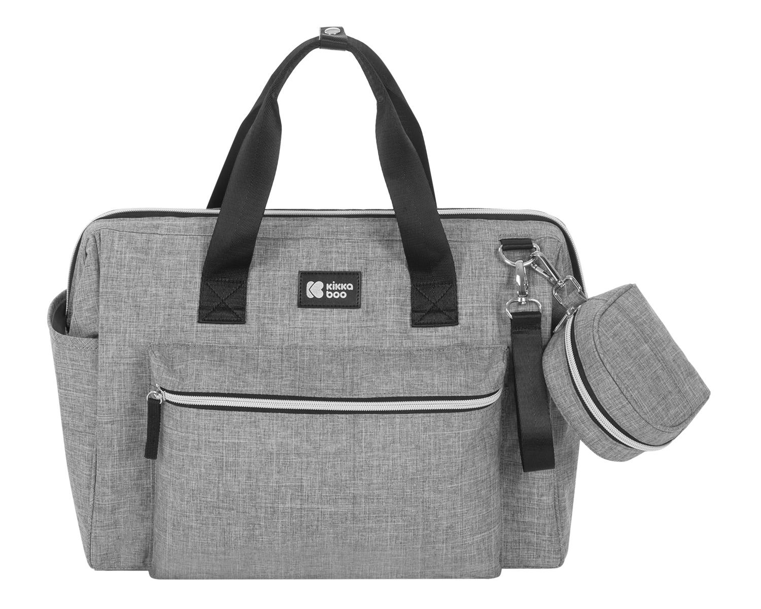kikkaboo torba za mame maxi light grey od poliestera