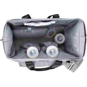 kikkaboo torba za mame maxi light grey od poliestera detalj